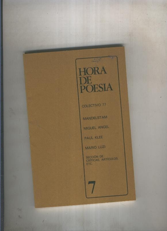 Hora de poesia numero 07