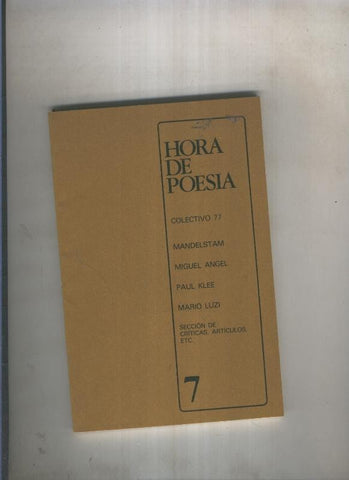 Hora de poesia numero 07