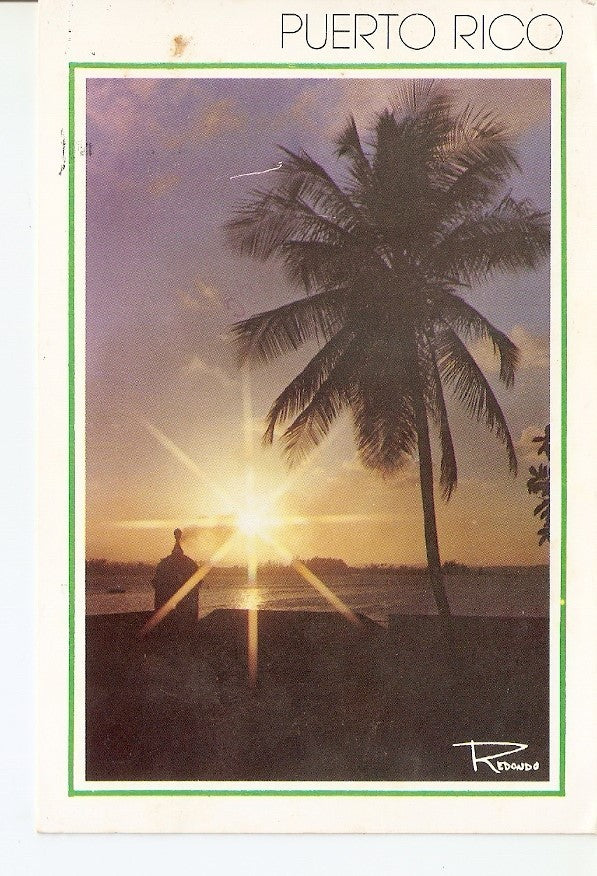 Postal 029855 : Puerto Rico Atardecer bahia de San Juan
