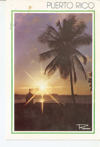 Postal 029855 : Puerto Rico Atardecer bahia de San Juan