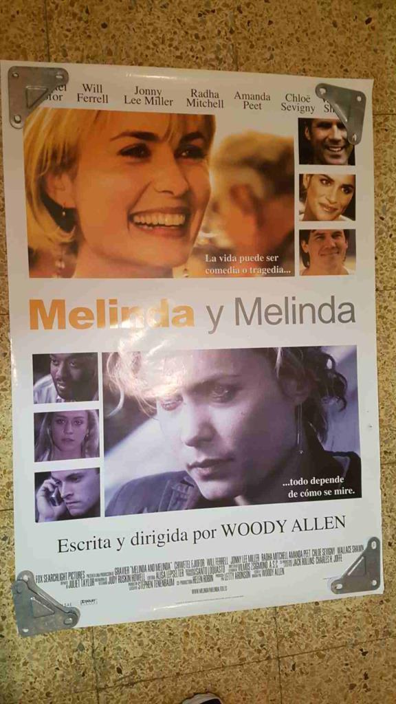 Poster de cine: Melinda y Melinda. Escrita y dirigida por Woody Allen