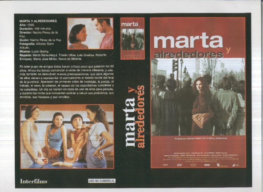 Caratula cine 30x22 cm: Marta y alrededores y El sexto sentido