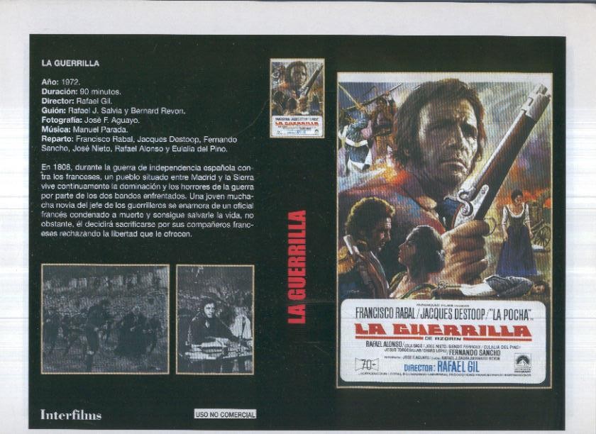 Caratula cine 30x22 cm: La guerrilla y Nada menos que todo un hombre
