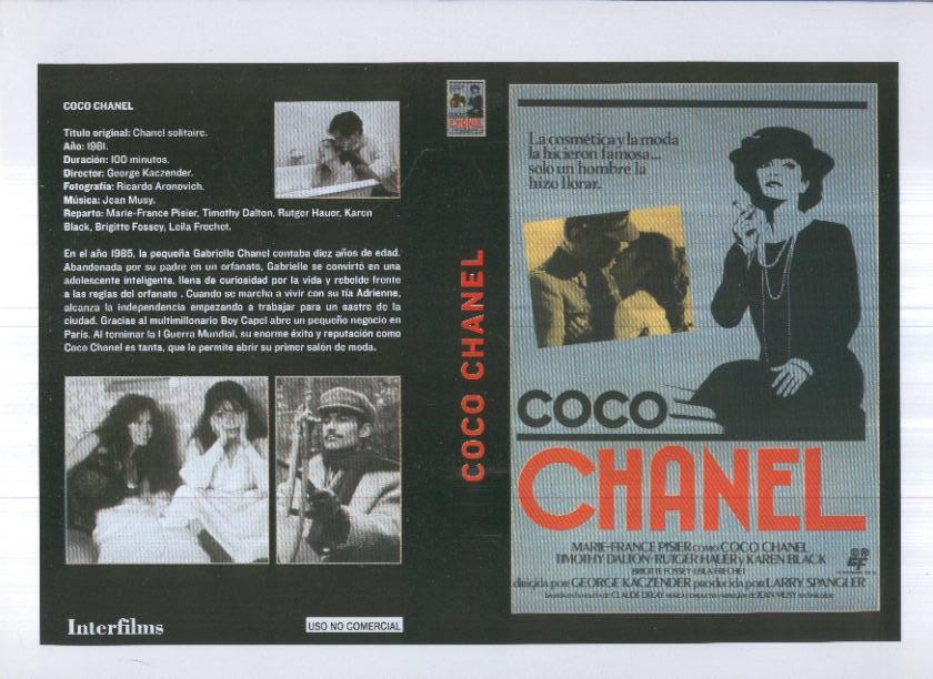 Caratula cine 30x22 cm: Coco chanel y Fango