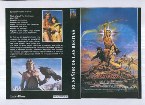 Caratula cine 30x22 cm: El señor de las bestias y En que piensan las mujeres