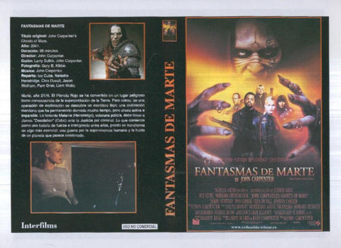 Caratula cine 30x22 cm: Fantasmas de Marte y Colega,donde esta mi coche