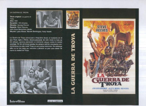 Caratula cine 30x22 cm: La guerra de Troya y Ghost Dog el camino del samurai