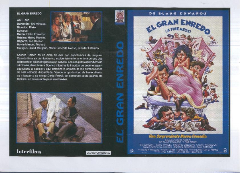 Caratula cine 30x22 cm: El gran enredo y Mi marciano favorito
