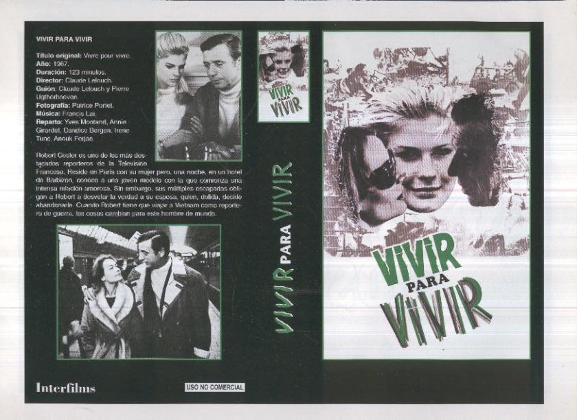 Caratula cine 30x22 cm: Vivir para vivir y Solddito español