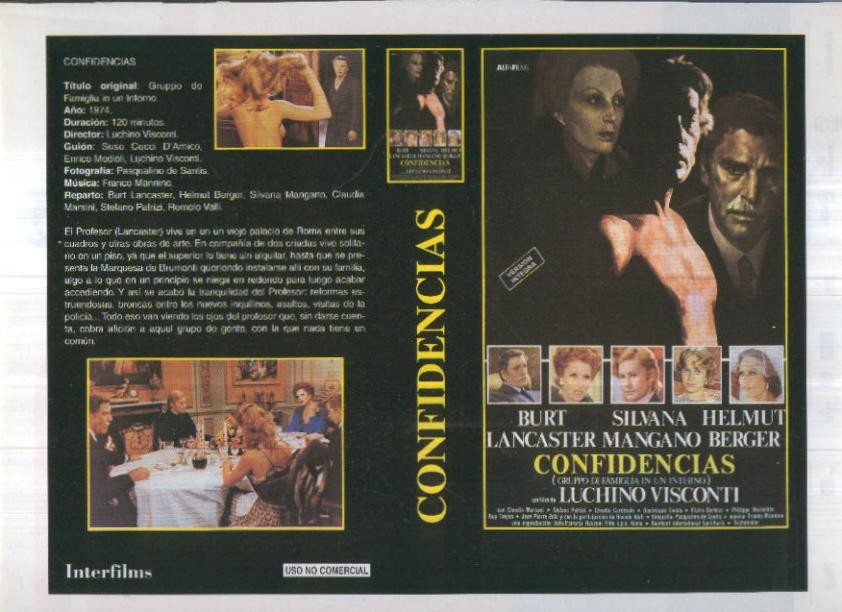 Caratula cine 30x22 cm: Confidencias