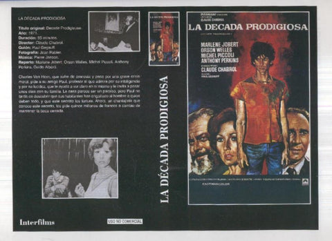 Caratula cine 30x22 cm: La decada prodigiosa