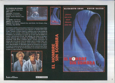Caratula cine 30x22 cm: El hombre sin sombra