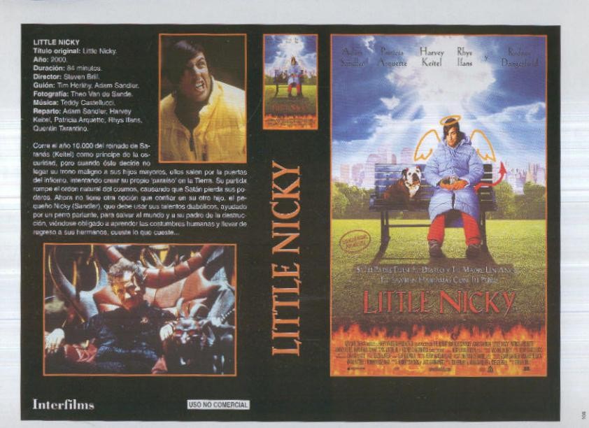 Caratula cine 30x22 cm: Little Nicky