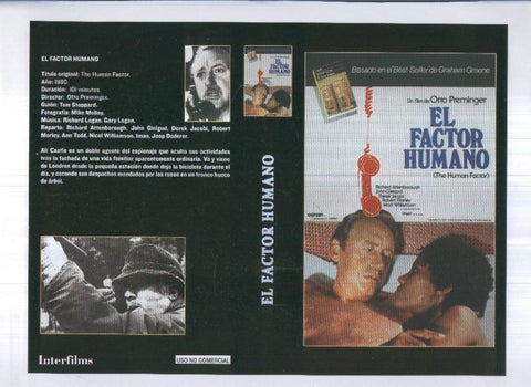 Caratula cine 30x22 cm: The human factor (el factor humano)