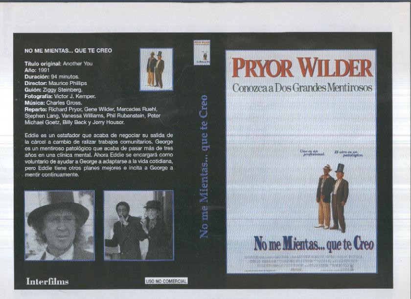 Caratula cine 30x22 cm: Pryor Wilder