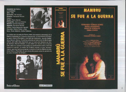 Caratula cine 30x22 cm: Mambru se fue a la guerra