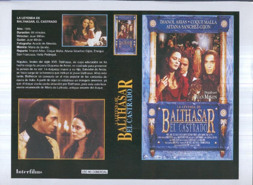 Caratula cine 30x22 cm: La leyenda de Balthasar el castrado