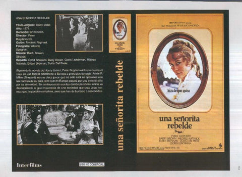 Caratula cine 30x22 cm: Daisy Miller (una señorita rebelde)