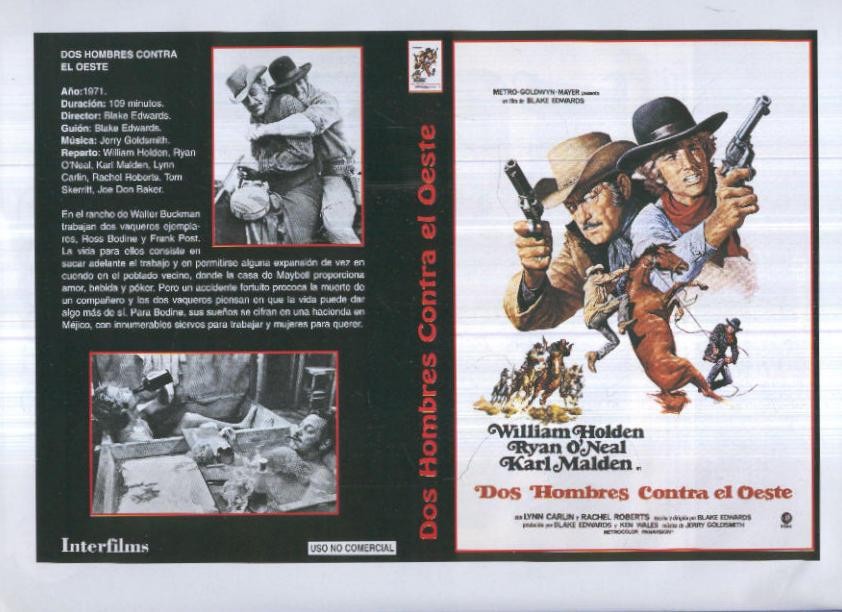 Caratula cine 30x22 cm: Dos hombres contra el oeste