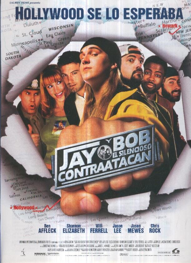 Caratula cine 30x22 cm: Jay y Bob el silencioso contraataca