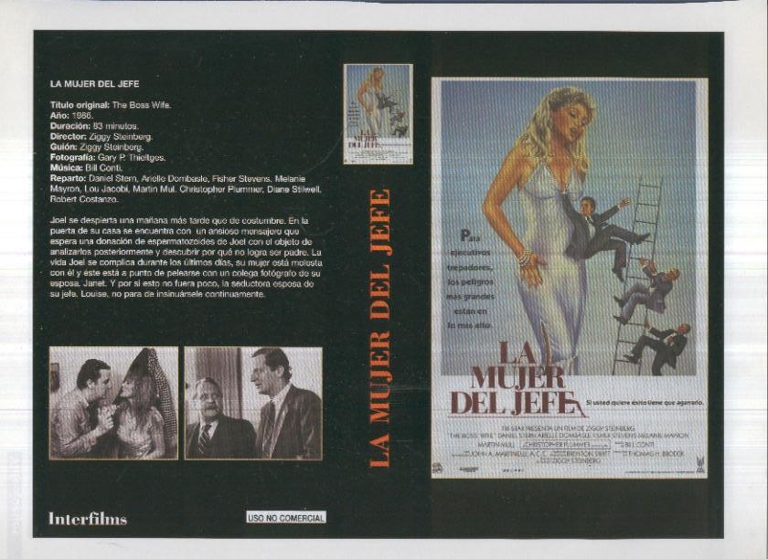 Caratula cine 30x22 cm: La mujer del jefe