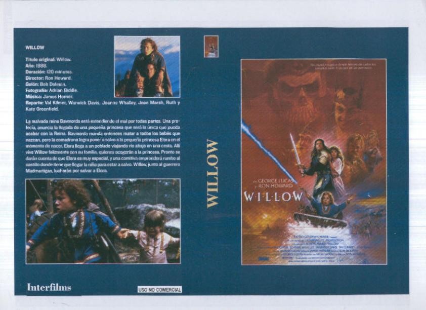 Caratula cine 30x22 cm: Willow
