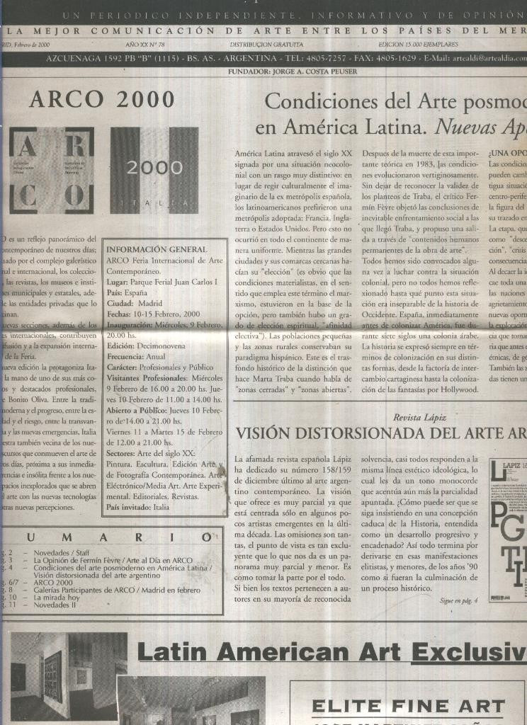 ARTE AL DIA.  Febrero 2000