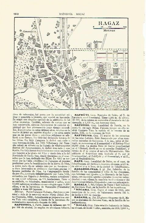 LAMINA ESPASA 2795: Plano de Ragaz Suiza
