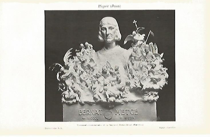 LAMINA ESPASA 2830: Monumento de la Fundacion Bernat Metge de Juan Piquer