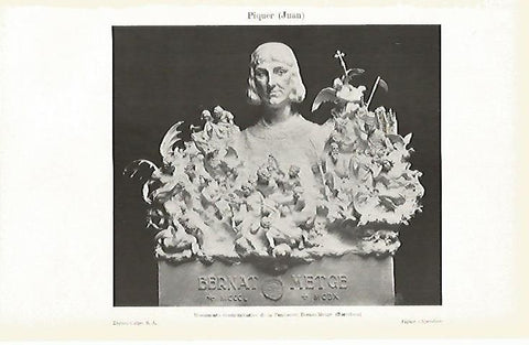 LAMINA ESPASA 2830: Monumento de la Fundacion Bernat Metge de Juan Piquer