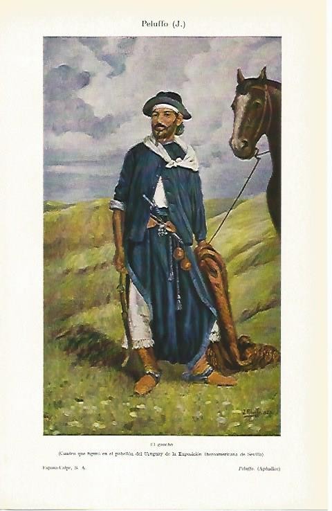 LAMINA ESPASA 2848: El gaucho obra de J. Peluffo