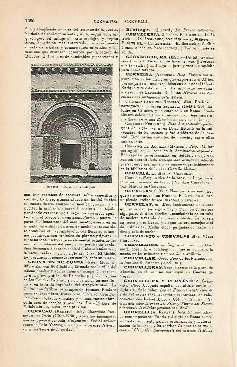 LAMINA ESPASA 2881: Portal de la Colegiata de Cervatos Santander