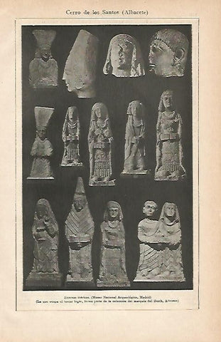 LAMINA ESPASA 2888: Estatuas ibericas de Cerro de los Santos Albacete
