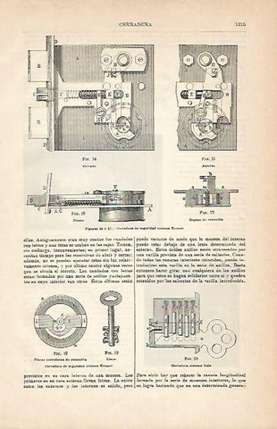 LAMINA ESPASA 2890: Tipos de cerradura