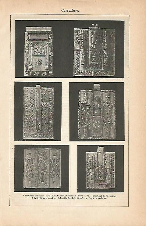 LAMINA ESPASA 2891: Cerraduras artisticas