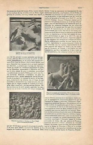 LAMINA ESPASA 2926: Esculturas que representan a centauros