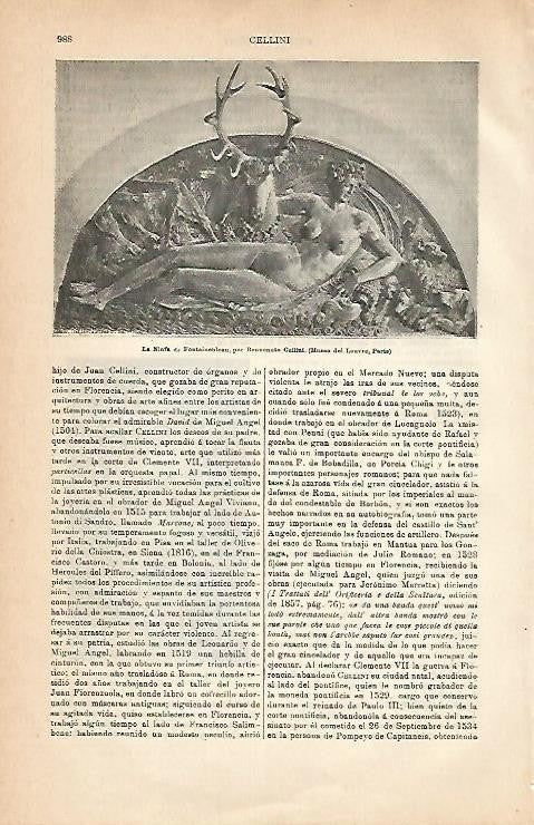 LAMINA ESPASA 2940: La Ninfa de Fontainebleu por Cellini