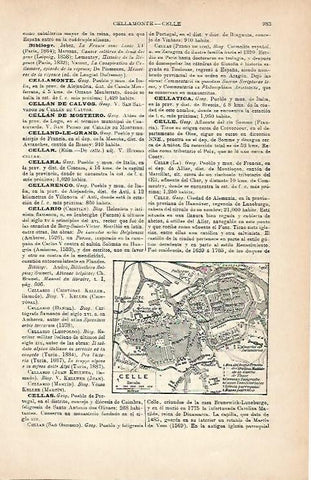 LAMINA ESPASA 2941: Mapa de Celle Francia