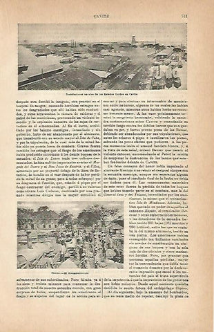 LAMINA ESPASA 2970: Vistas de Cavite Filipinas