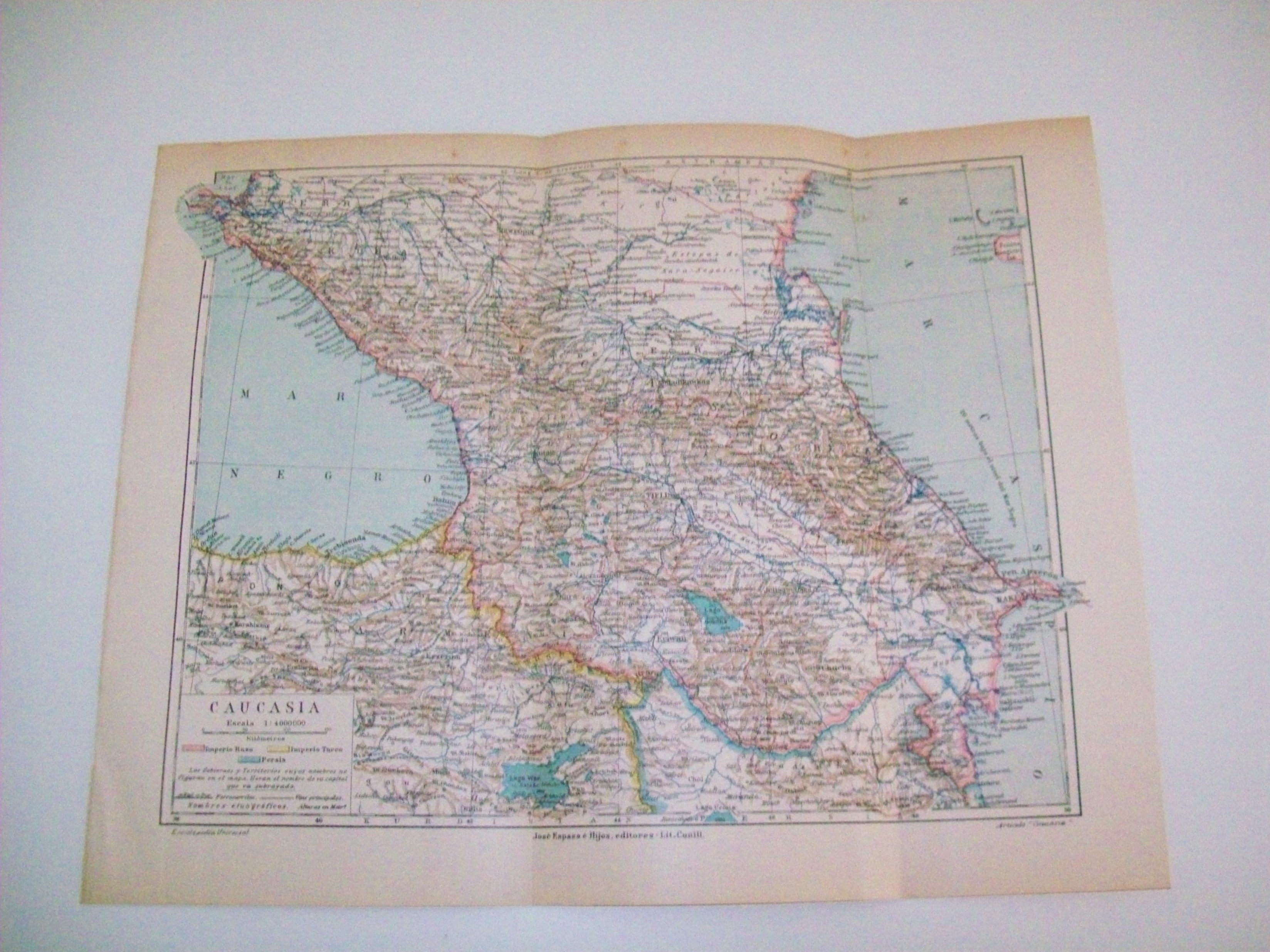 LAMINA ESPASA 2987: Mapa de Caucasia