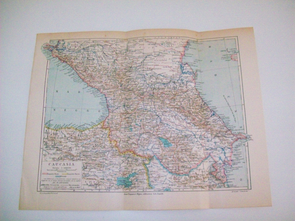 LAMINA ESPASA 2987: Mapa de Caucasia
