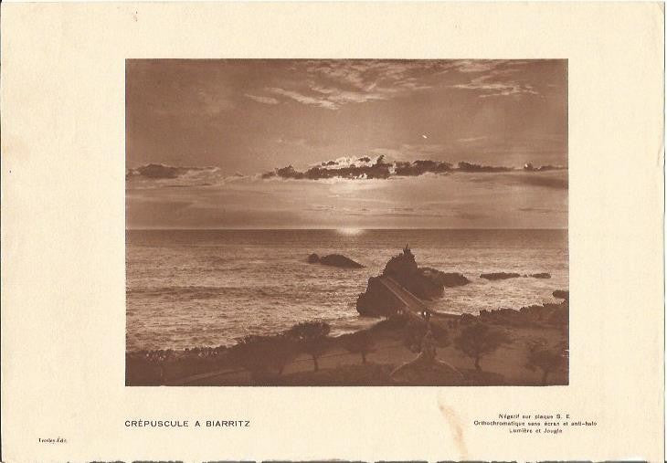 LAMINA 2364: Crepuscule a Biarritz