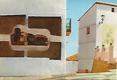POSTAL 54840: ALTEA Alicante. Pintura de Ribera en la Calle Mayor