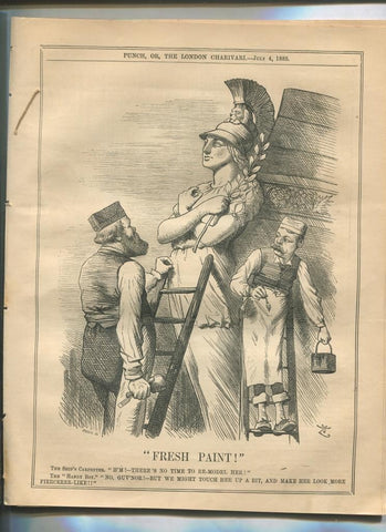 Punch semanario humor ingles de 1885: juego 12 paginas semana 04.07.1885