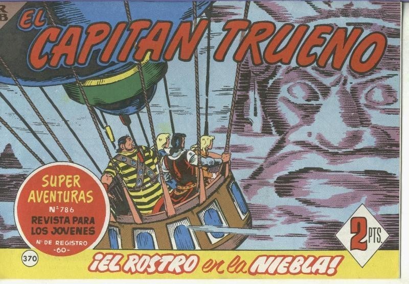 El Capitan trueno facsimil numero 370: el rostro en la niebla