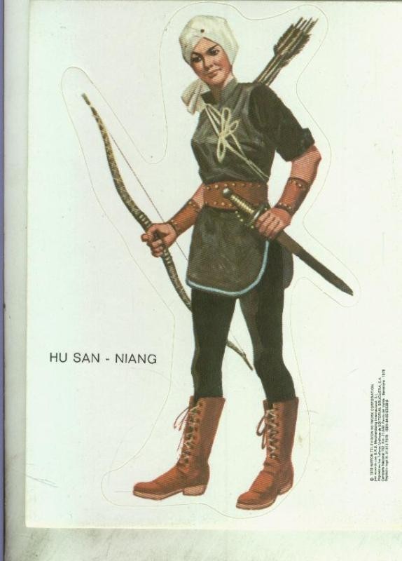 Postal 000467: Calcomania adhesiva: Hu San - Niang