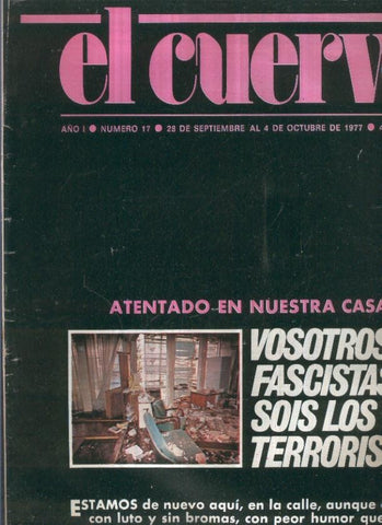 El Cuervo revista de humor numero 017 (1977): LA BOMBA en la redaccion