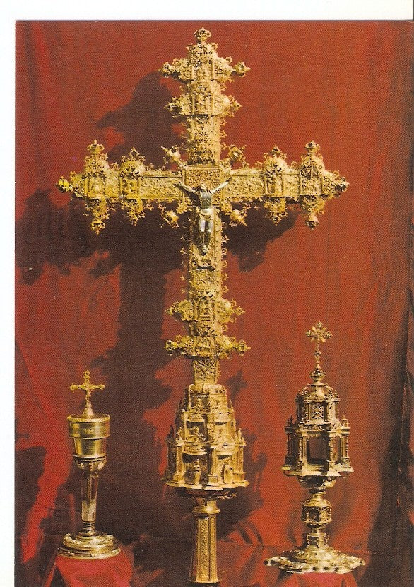 Postal 025605 : Cruz Custodia y Caliz. F. de Calahorra s. XVI Covarrubias (Burgos)