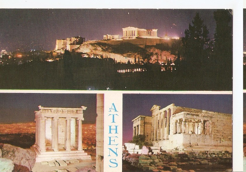 Postal 046508 : Athens - Ancient monuments at night 