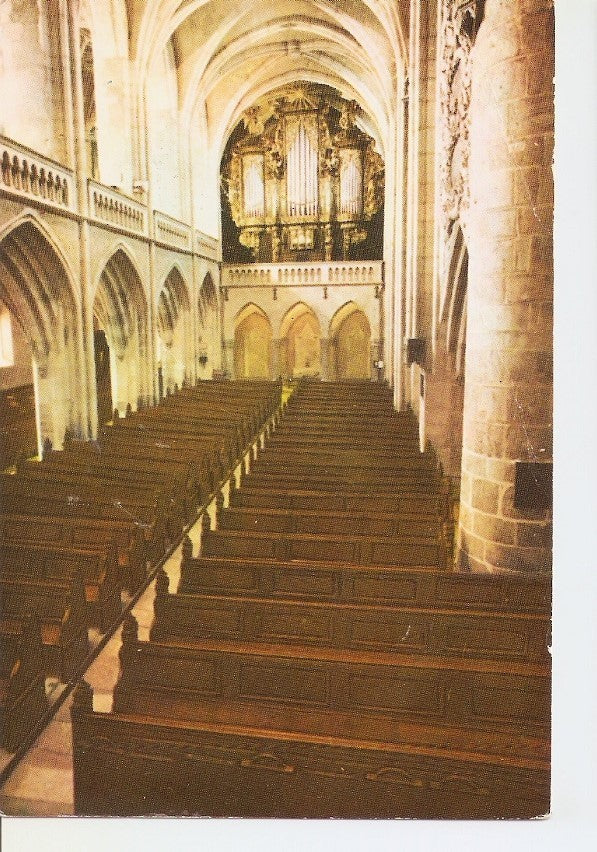Postal 041582 : Sibiu. Interior view - La cathedrale evangelique (sec. XIV-XVI)